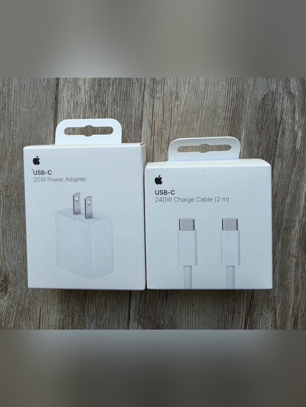 Apple USB-C Charge Cable 240 W 2M Length A2794 & Apple 20W USB-C Power Adapter